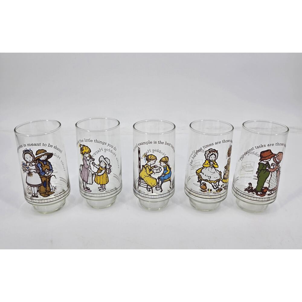Holly‎ Hobbie Happy Talk Coca-Cola Limited Edition Glasses  1970s Vintage